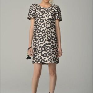 See By Chloe Black and Cream Leopard Print Dress